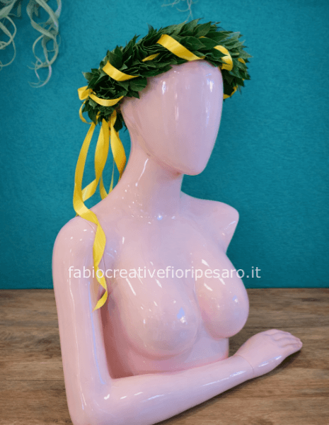 coroncina laurea con nastro colorato