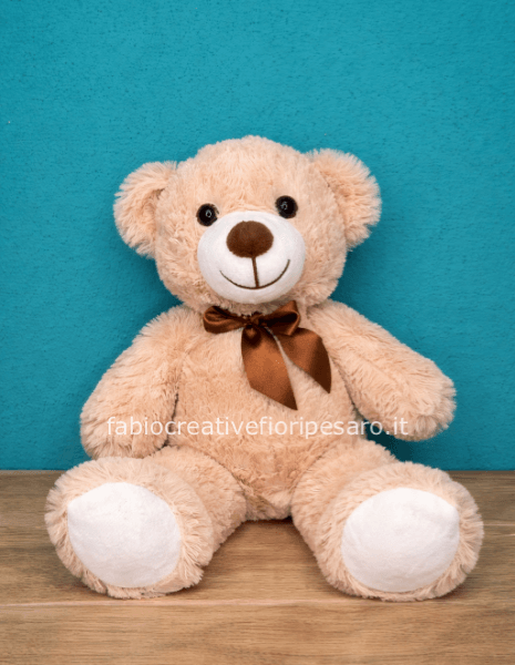 🧸 Orsetto Classico con Fiocco in Raso
